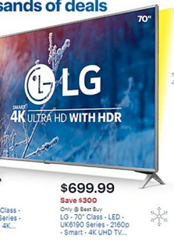 LG 70" 4K Smart TV